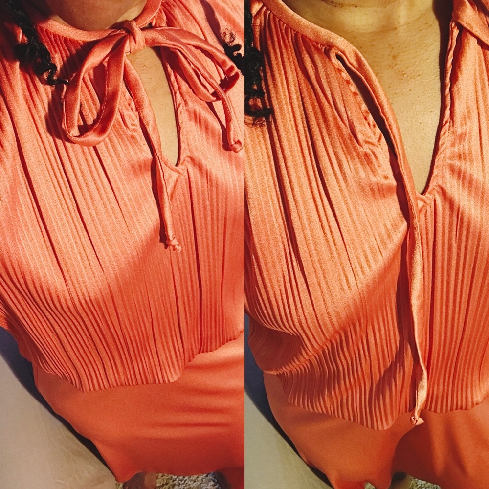 Vintage salmon color dress - Picture 6 of 6